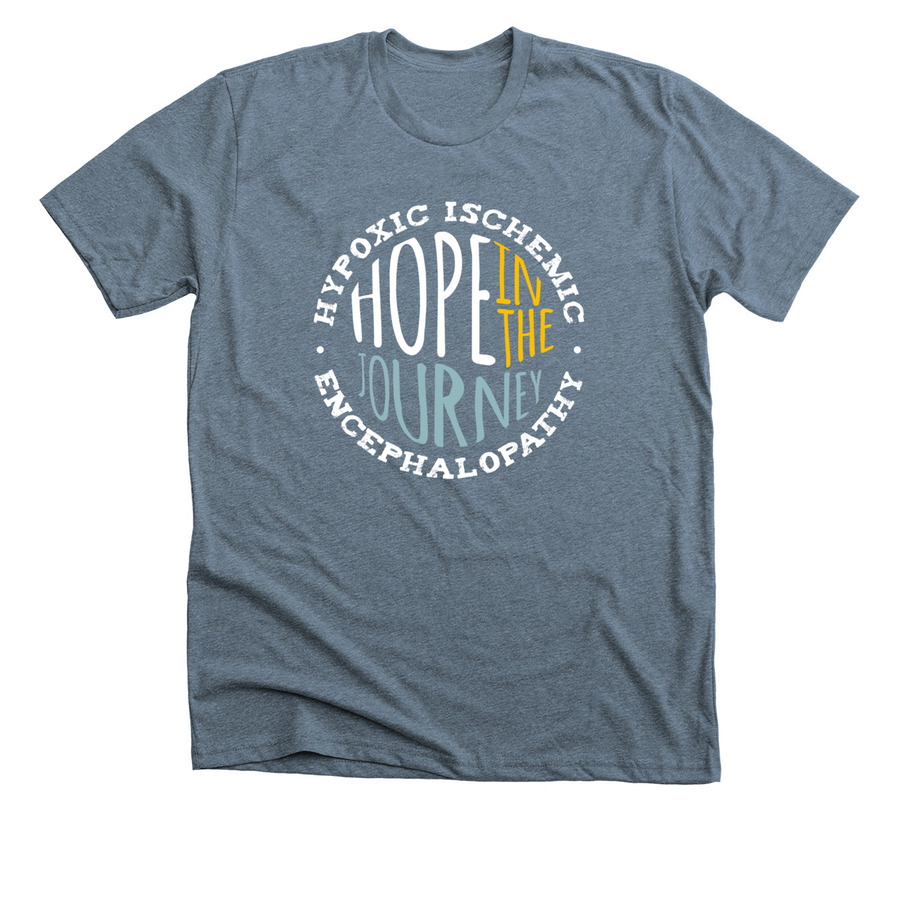 Hope is in the Journey, a Heather Slate Premium Unisex Tee