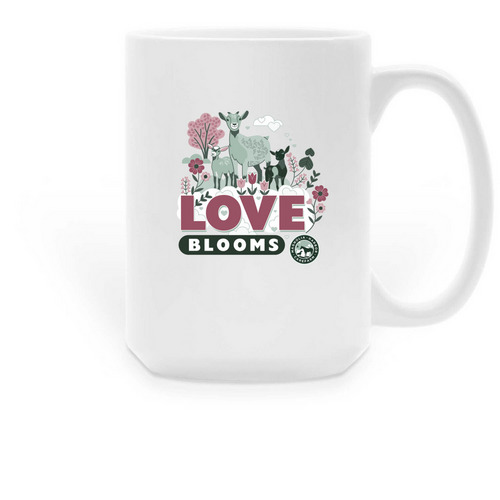 Love Blooms 2 Mug, a White Large Coffee Mug