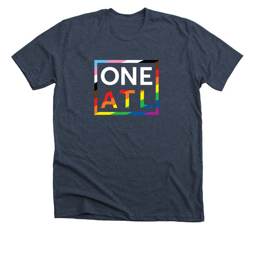 ONE ATL&nbsp;, a Heather Midnight Navy Premium Unisex Tee
