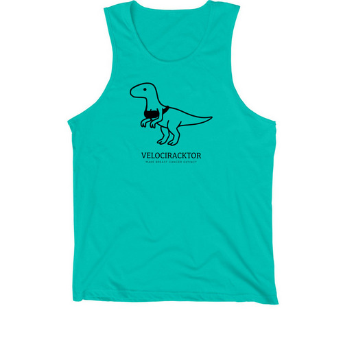VELOCIRACKTOR, a Teal Premium Cotton Tank