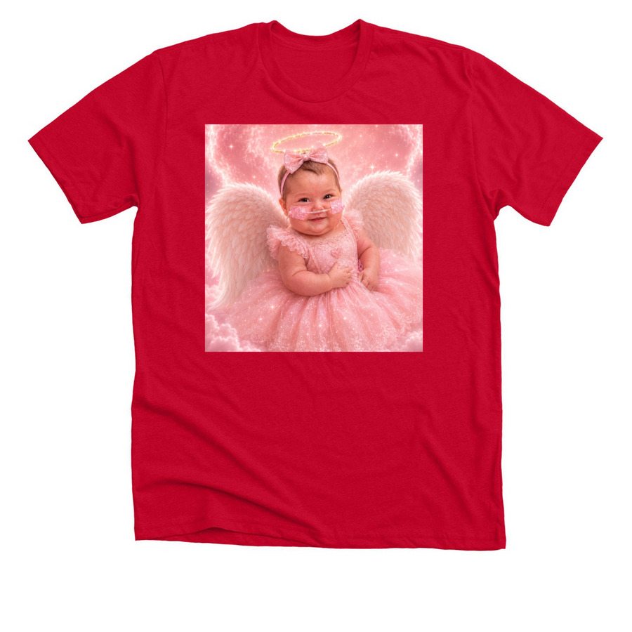 Zoey's Heavenly Heart Warriors, a Solid Red Blend Premium Unisex Tee