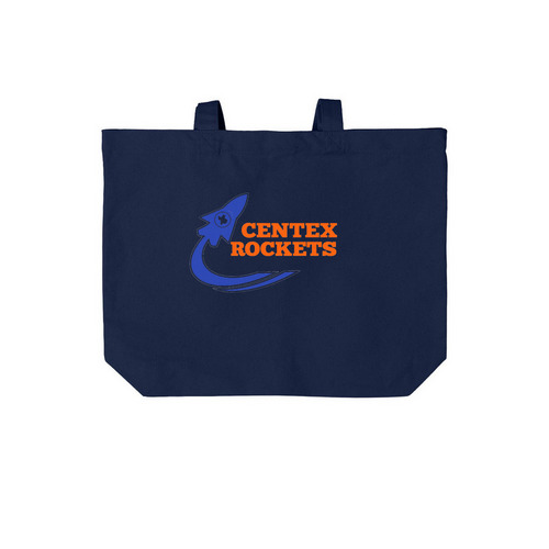 CenTex Rockets Tote Bags, a River Blue Navy Cotton Canvas Tote Bag