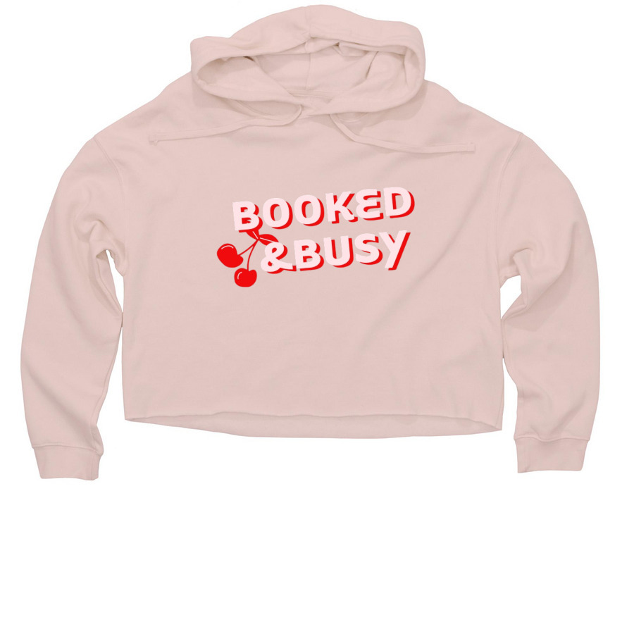 Booked & Busy, a Blush Women?s Lightweight Cropped Hoodie