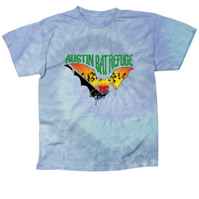 Austin Bat Refuge Logo, a Lagoon Classic Tie Dye Tee