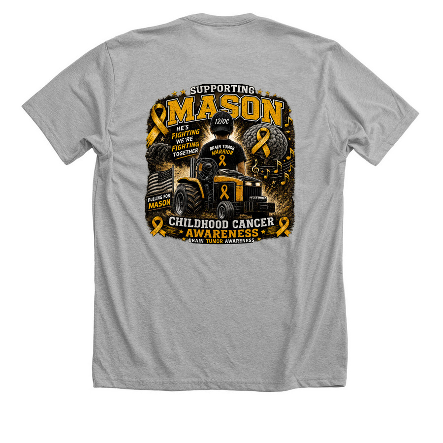 Team Mason Shirts!, a Athletic Heather Premium Unisex Tee (back-view)