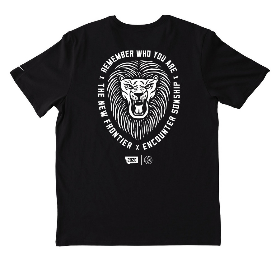 Lion (White Logo) 2026 - Nike Apparel, a Black Nike Dri-FIT Jersey Blend Performance Tee (back-view)