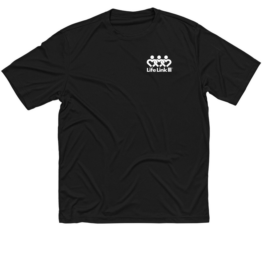 LL3 Performance Collection - White Logo, a Black Classic Performance Tee