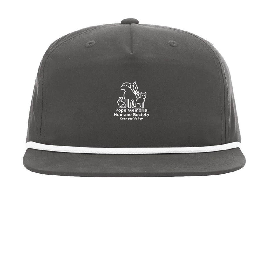 PMHS-CV Snapback Cap, a Charcoal/ White Printed Umpqua Snapback Cap