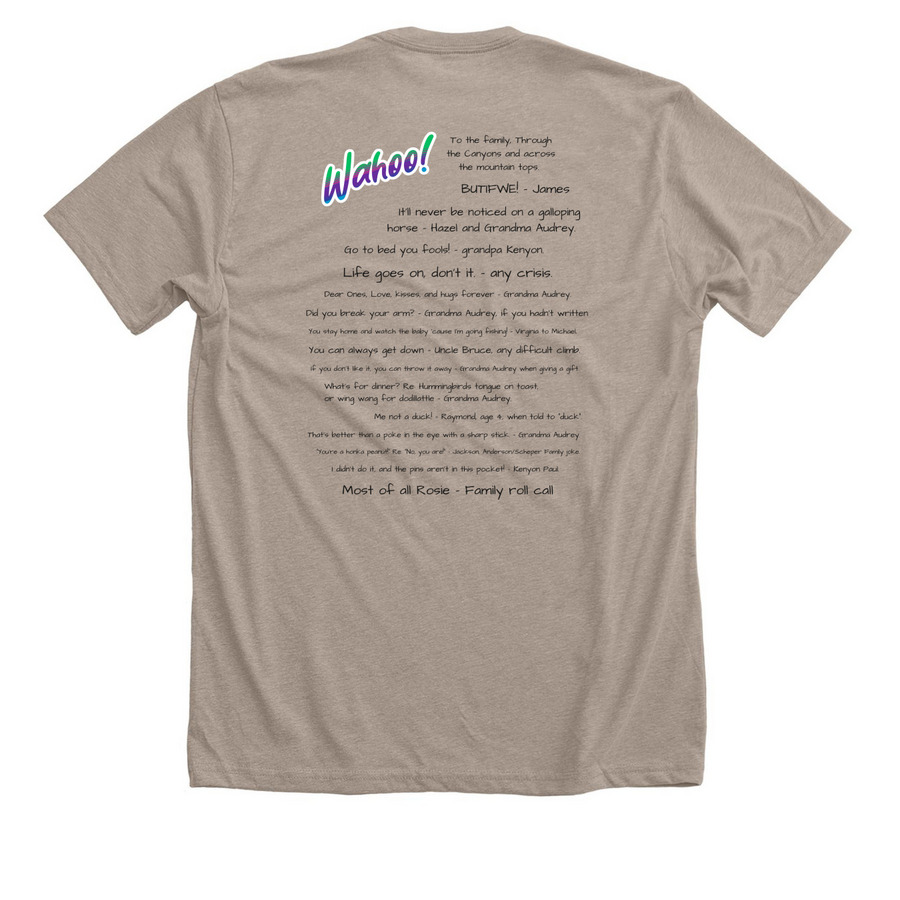 {Radio Edit} Light Color Shirts, a Heather Stone Premium Unisex Tee (back-view)