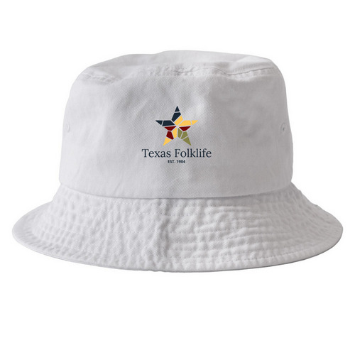 Texas Folklife Mosaic Hat, a White Printed Bucket Hat