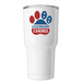 Drink Up, a White Insulated Tumbler (back-view)