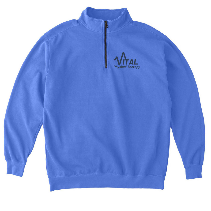 Vital PT, a Flo Blue Comfort Colors Quarter Zip Pullover