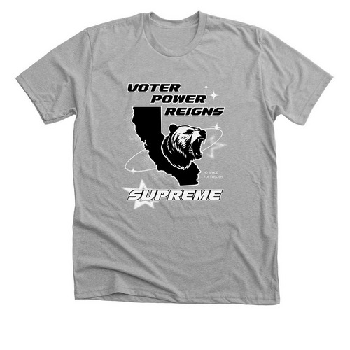 Voter Power Reigns Supreme, a Athletic Heather Premium Unisex Tee
