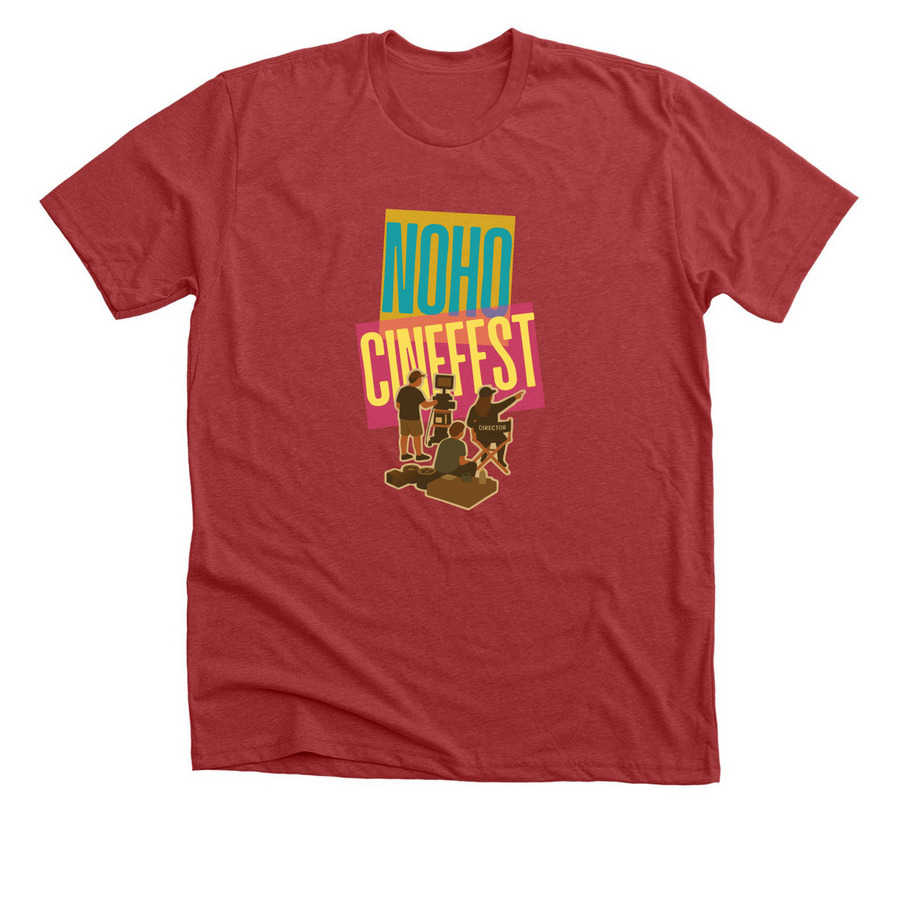 Film Crew Design, a Heather Canvas Red Premium Unisex Tee