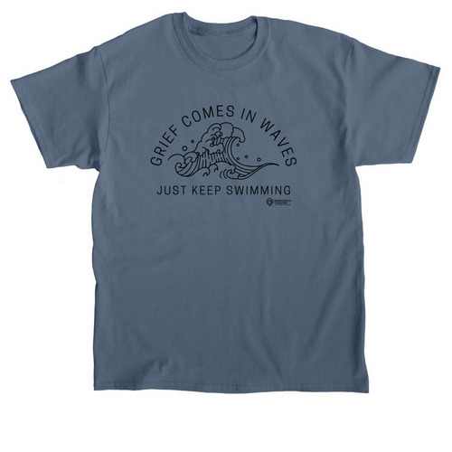 Grief Waves, a Indigo Blue Classic Unisex Tee