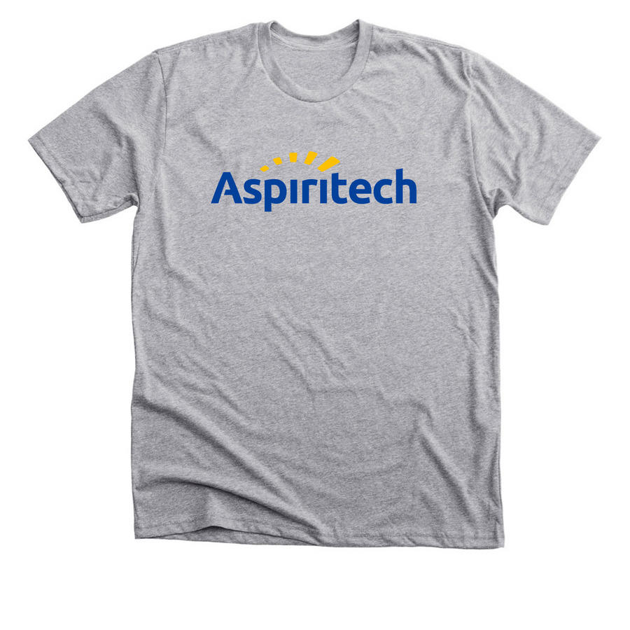 Aspiritech Blue & Gold Logo Apparel, a Athletic Heather Premium Unisex Tee