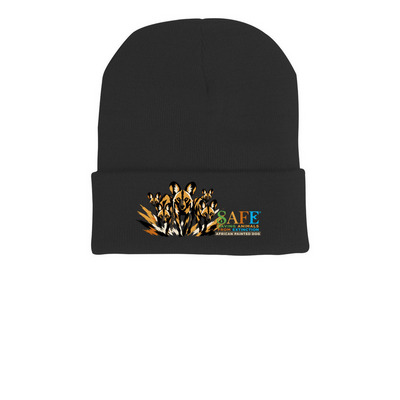 2026 APD&nbsp;SAFE&nbsp;WINTER HAT, a Black Printed Cuffed Beanie