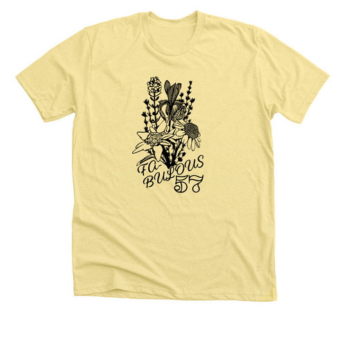 FA-BULOUS 57 Flowers (black), a Heather Yellow Gold Premium Unisex Tee