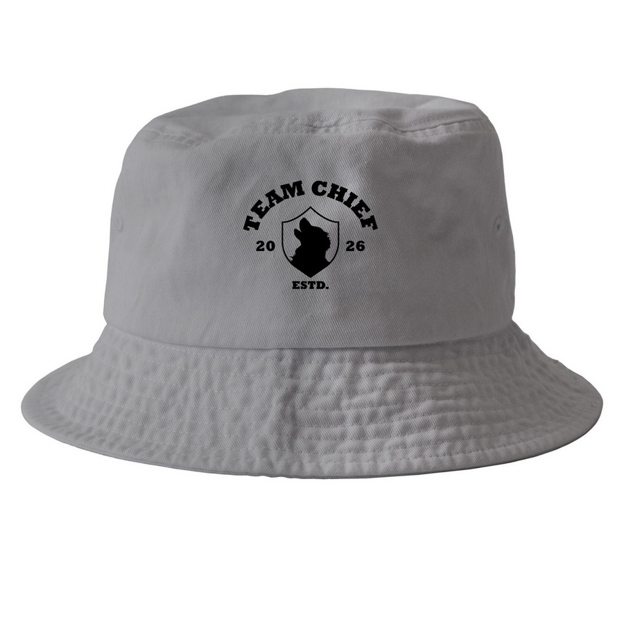 Team Chief Hats, a Grey Printed Bucket Hat
