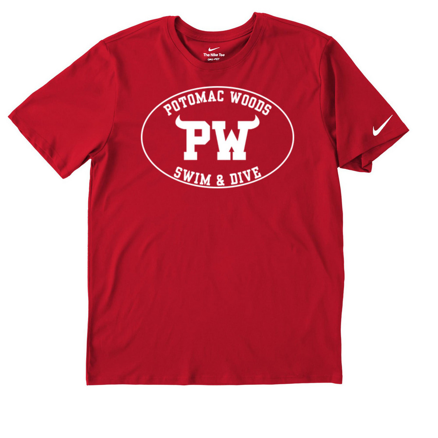 PW Activewear (Red), a University Red Nike Dri-FIT Jersey Blend Performance Tee