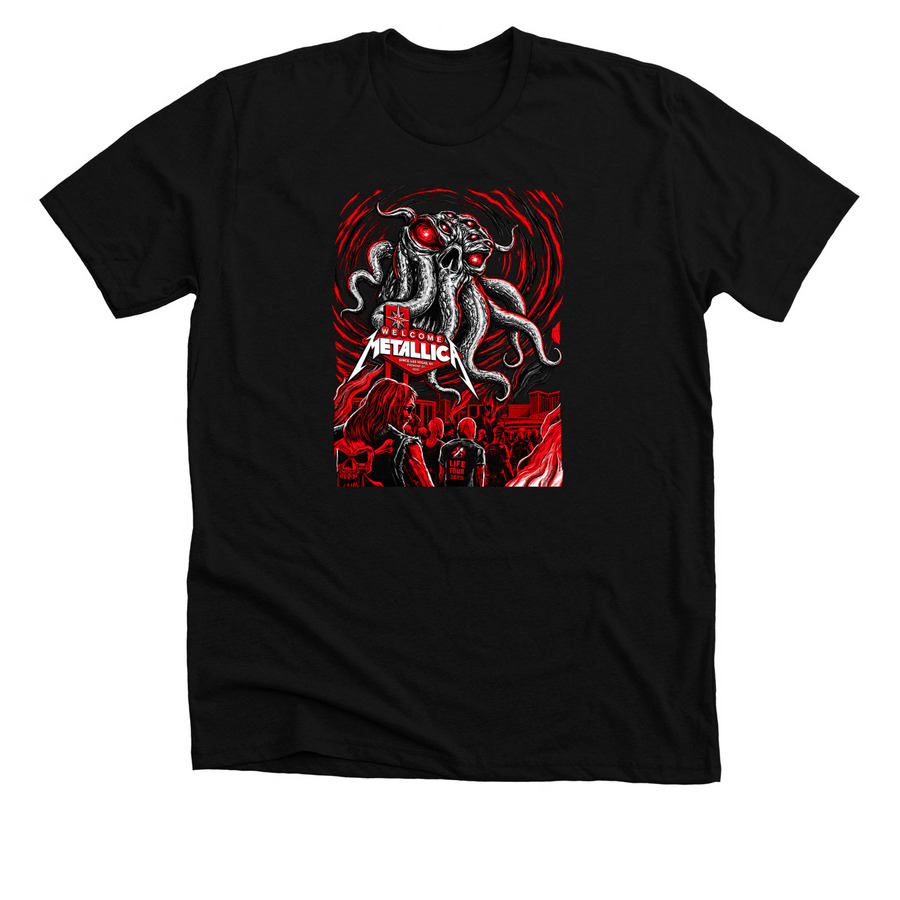 Metallica Las Vegas 2026 Concert T-Shirt, a Solid Black Blend Premium Unisex Tee