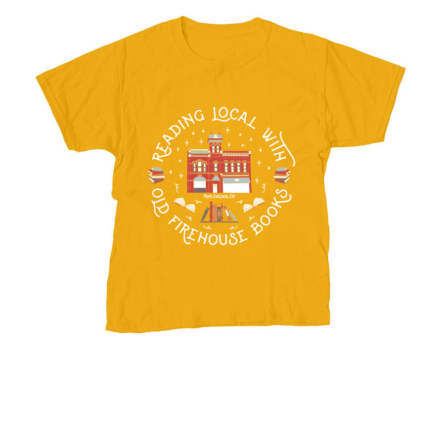 Old Firehouse Books Shirts!, a Gold Youth Unisex Tee