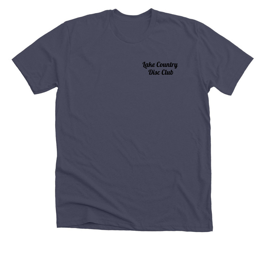 Lake Country Disc Club 2026 Apparel Order, a Heather Midnight Navy Premium Unisex Tee