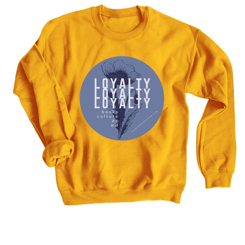 Loyalty Bookstores, a Gold Crewneck Sweatshirt