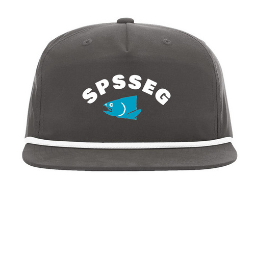 SPSSEG Hat, a Charcoal/ White Printed Umpqua Snapback Cap