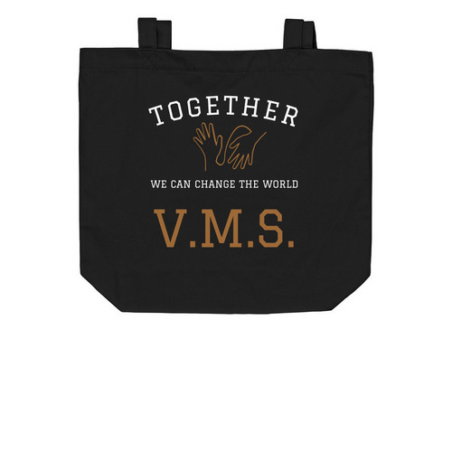 VMS Together Tote Bag, a Black Organic Cotton Tote Bag