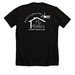 RoamstoHomes there's no place like home, a Solid Black Blend Premium Unisex Tee (back-view)