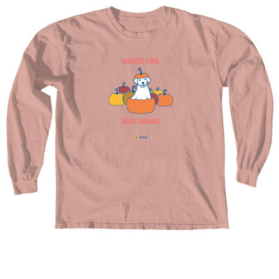 Pumpkin Pawfect, a Peachy Comfort Colors Long Sleeve Tee
