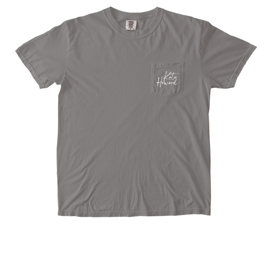 Katie Howard Pocket T-Shirt, a Grey Comfort Colors Pocket Tee
