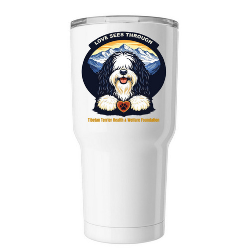Love Sees Through, a White Insulated Tumbler