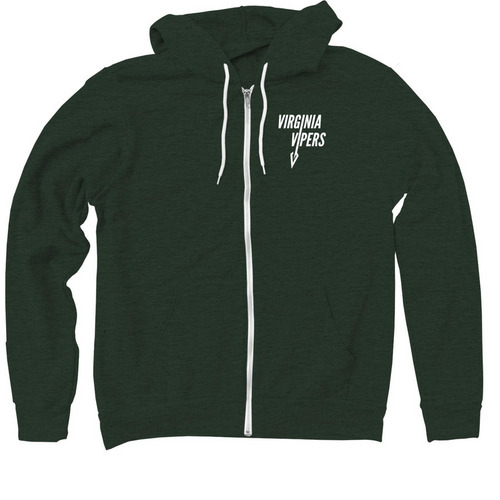 Snake Charmer (White), a Heather Forest Zip Up Hoodie