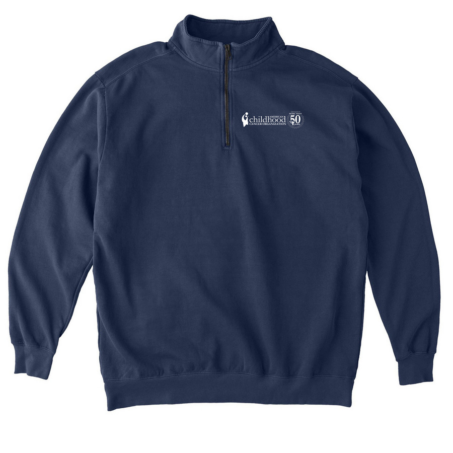 Logo Quarter Zip&nbsp;, a True Navy Comfort Colors Quarter Zip Pullover