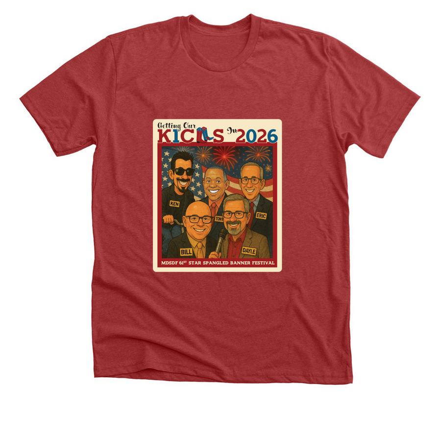 Star Spangled Banner Festival - 2026, a Heather Canvas Red Premium Unisex Tee