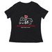 Women's V Neck, a Black Women's Relaxed V-Neck Tee