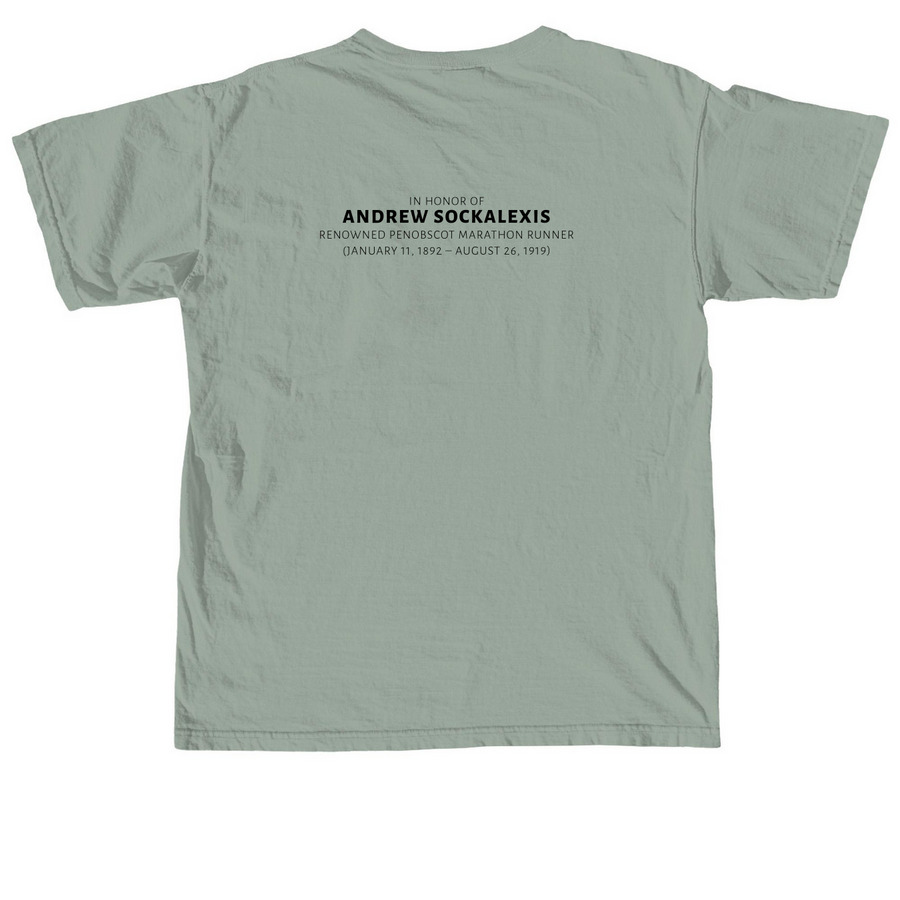 Wabanaki Youth Running Camp, a Bay Comfort Colors Unisex Tee (back-view)