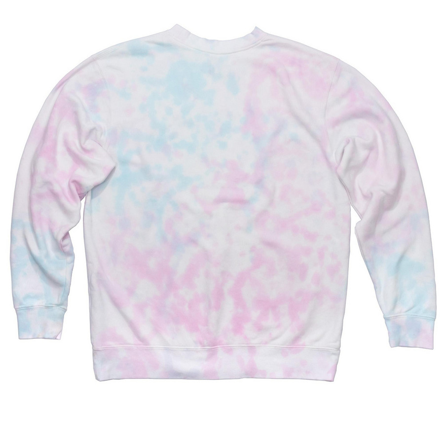 Protect Trans Kids - FHHRP Scholarship Shirts, a Cotton Candy Tie Dye Crewneck Sweatshirt (back-view)