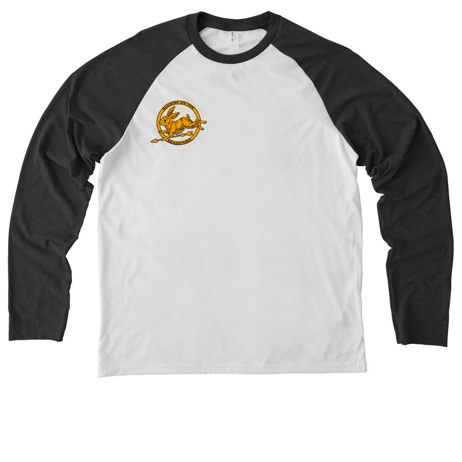 All Tributes SotR 2026, a Space Black/ Bright White Allmade Eco Triblend Colorblock Raglan Long Sleeve Tee