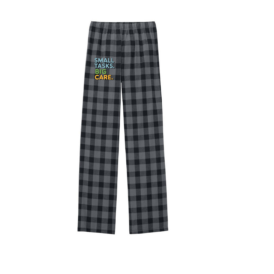 Parrott All-SeasonSupporting Veterans, a Grey/ Black Buffalo Check Flannel Pajama Pant (back-view)