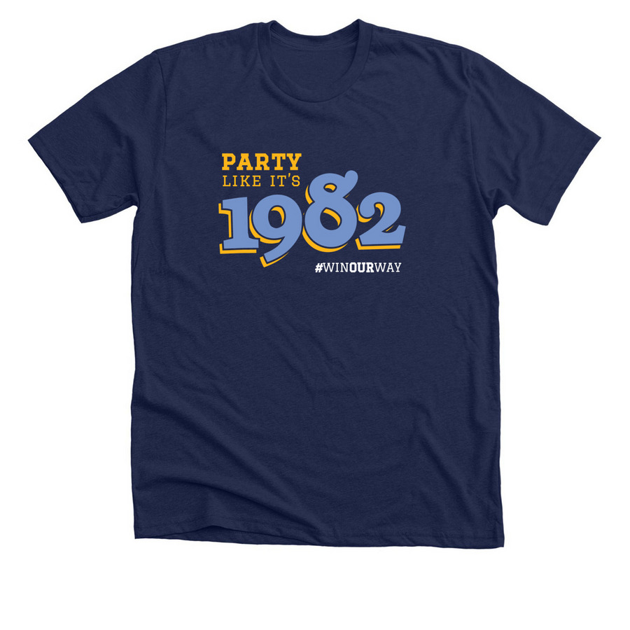 Party World Series, a Solid Navy Blend Premium Unisex Tee