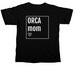 Orca Mom, a Black Comfort Colors Unisex Tee