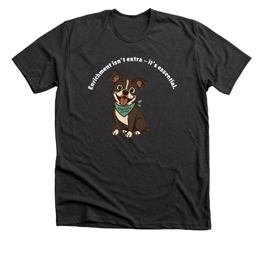 Wear Hope. Support Rescue Dogs., a Dark Grey Heather Premium Unisex Tee