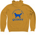 Quinny, a Heather Mustard Zip Up Hoodie (back-view)