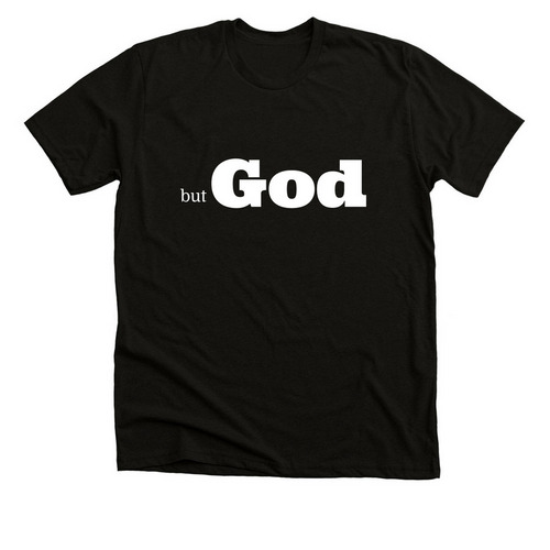 But God, a Black Heather Premium Unisex Tee