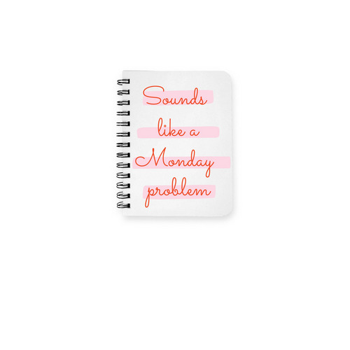 The Monday Mood Notebook, a White Spiral Notebook