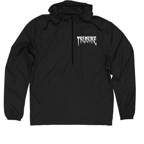 Roger?s Return, a Black Quarter-Zip Windbreaker