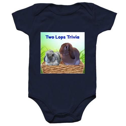 Two Lops Trivia, a Navy Infant Onesie